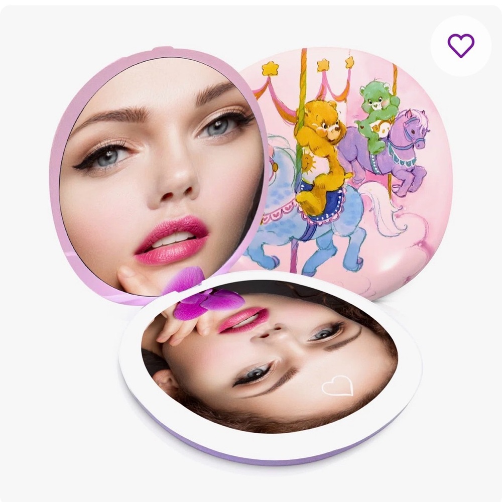 Impressions Vanity Care Bears Carousel Ride LED Mirror Compact 3X Magnification